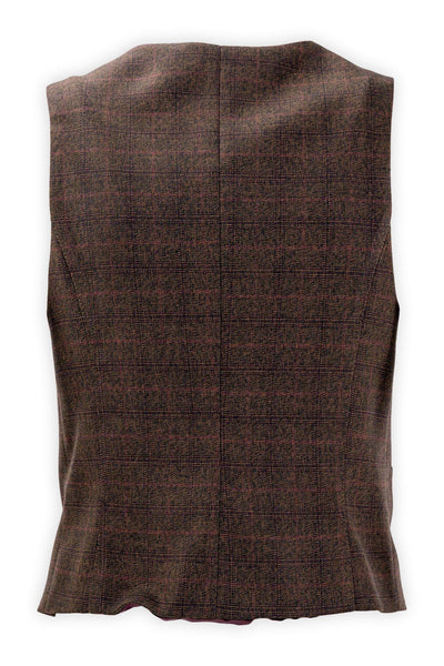 Gilet check foderato con pattine