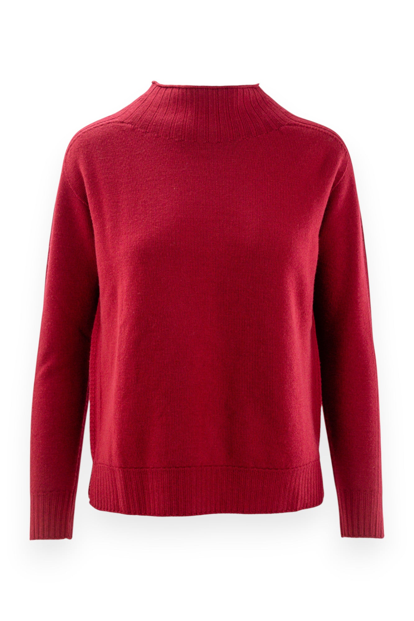 Maglia con collo a lupetto in pura lana