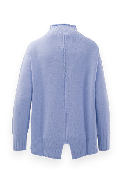 Pure wool volcano collar with back slit