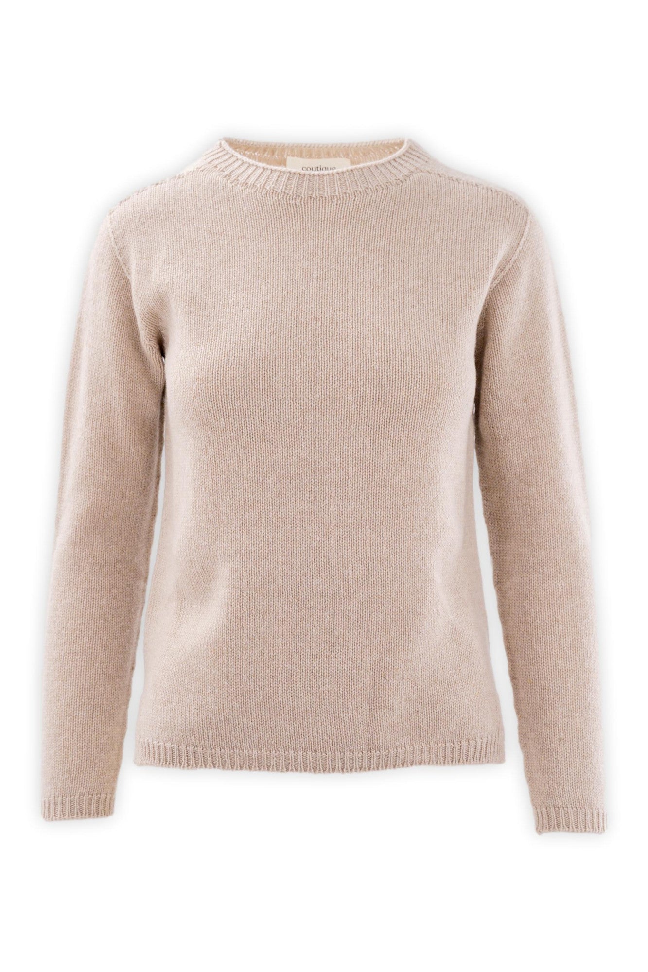 Girocollo in lana e cashmere con vestibilità asciutta