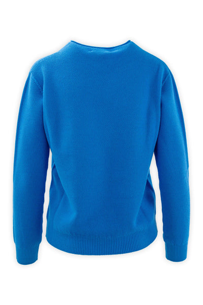 Rice-worked crewneck sweater