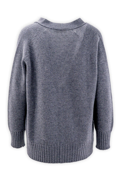 Cardigan in lana e cashmere finezza tre fili