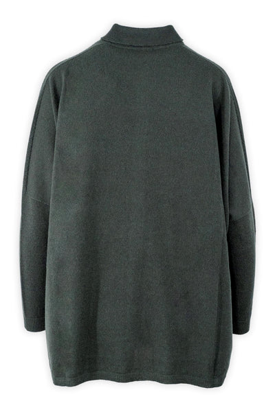 Maxi camicia in lana e cashmere