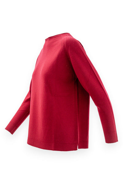 Pure wool crew neck with curl