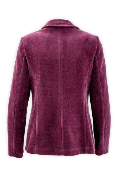 Single-breasted velvet-effect blazer