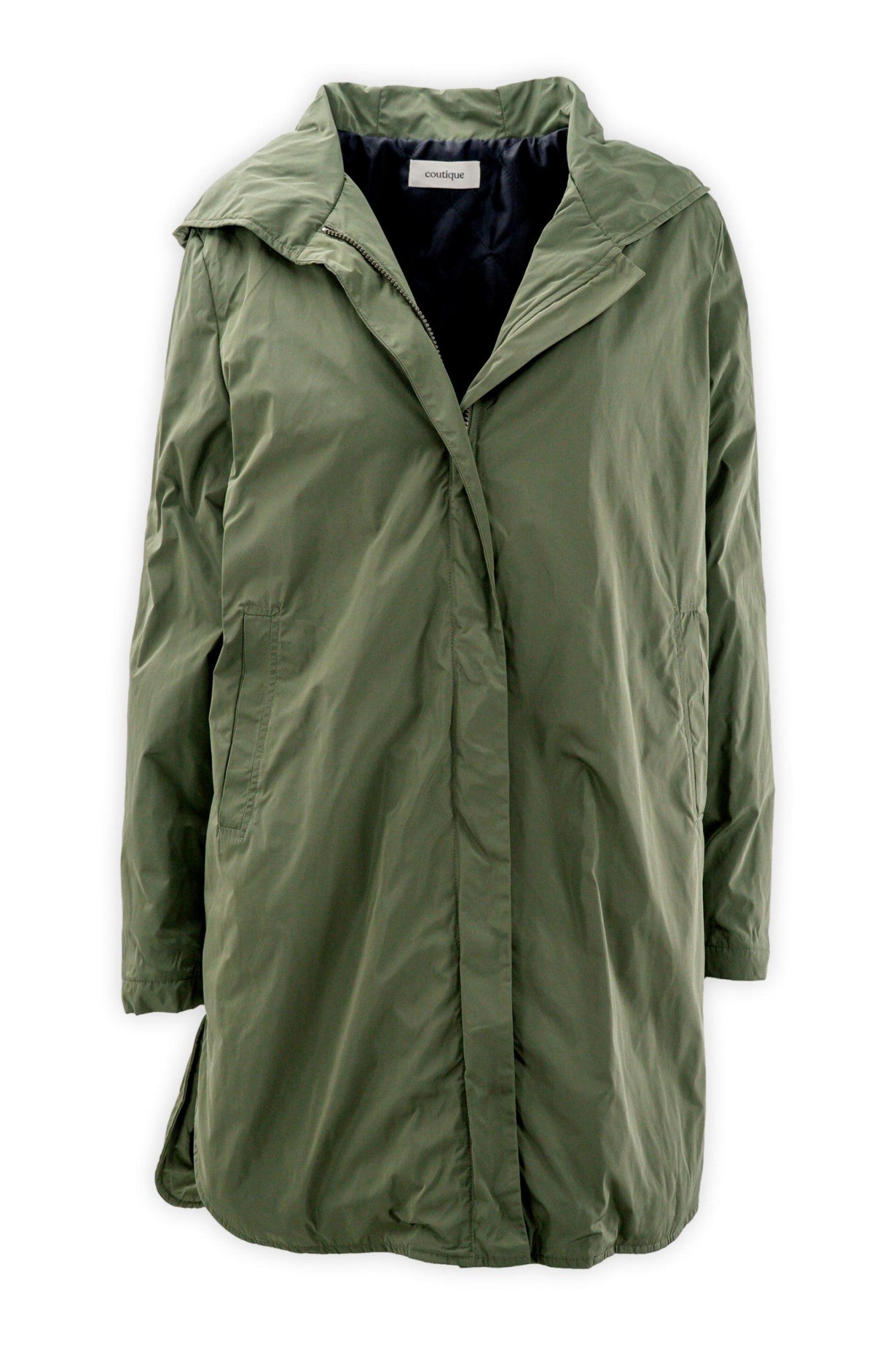Parka in taffetà tecnico con cappuccio