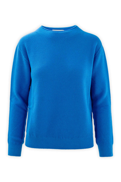 Rice-worked crewneck sweater