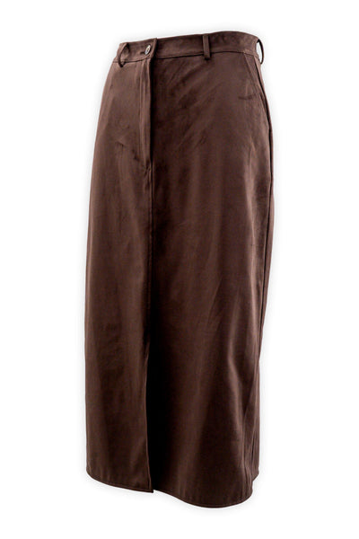 Long alcantara skirt