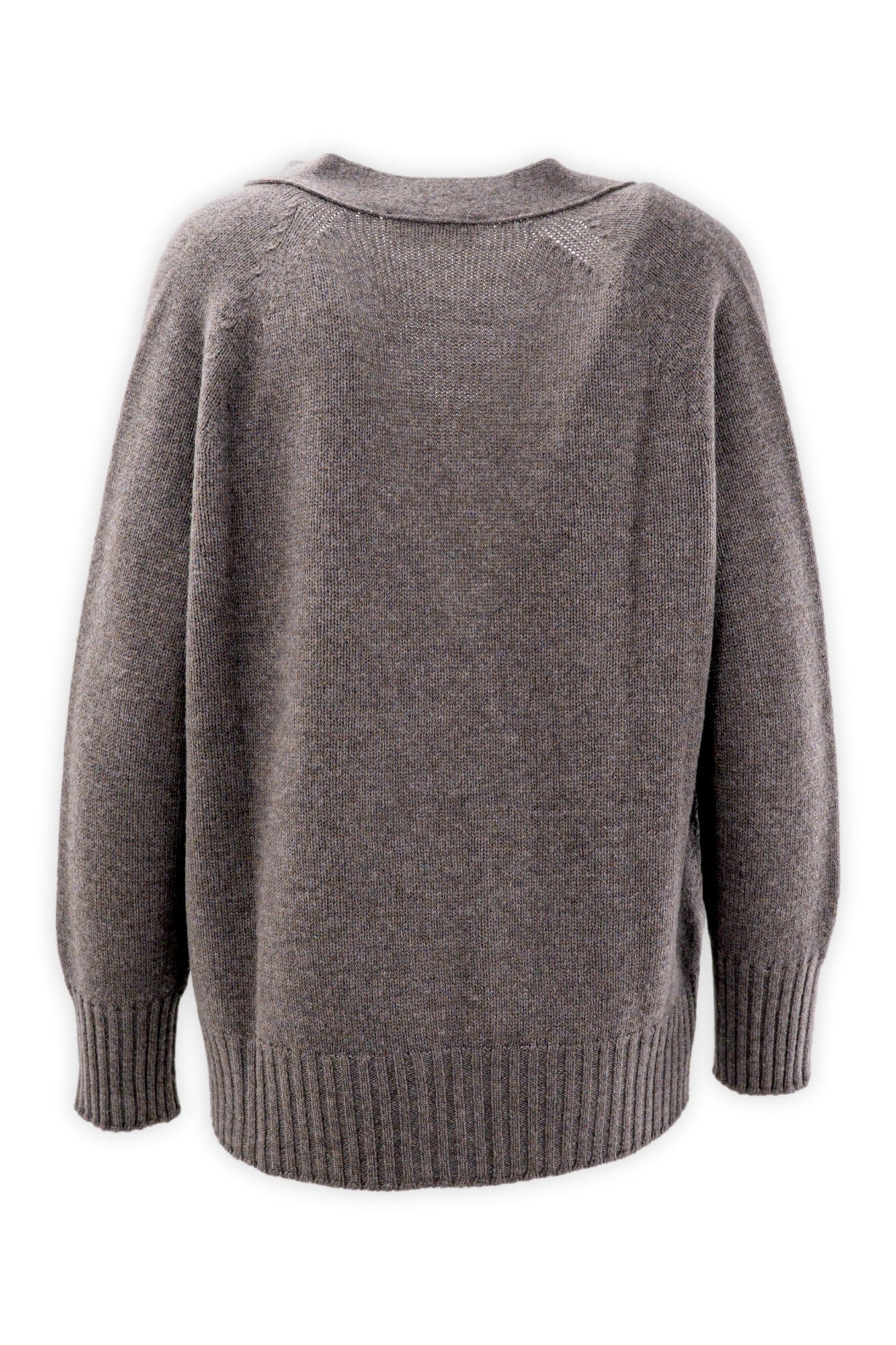 Cardigan in lana e cashmere finezza tre fili