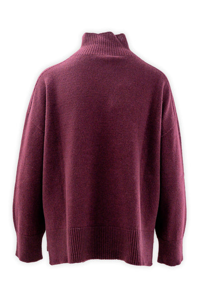 Wool and cashmere crater neck sweater