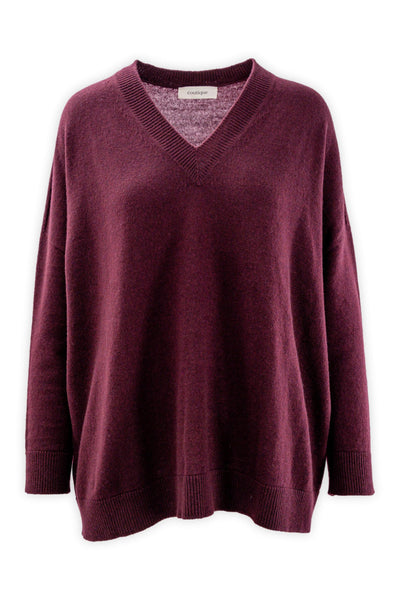 Soft-fit V-neck wool and cashmere sweater