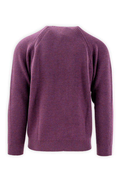 Crew neck sweater in English rib in pure extrafine merino wool.