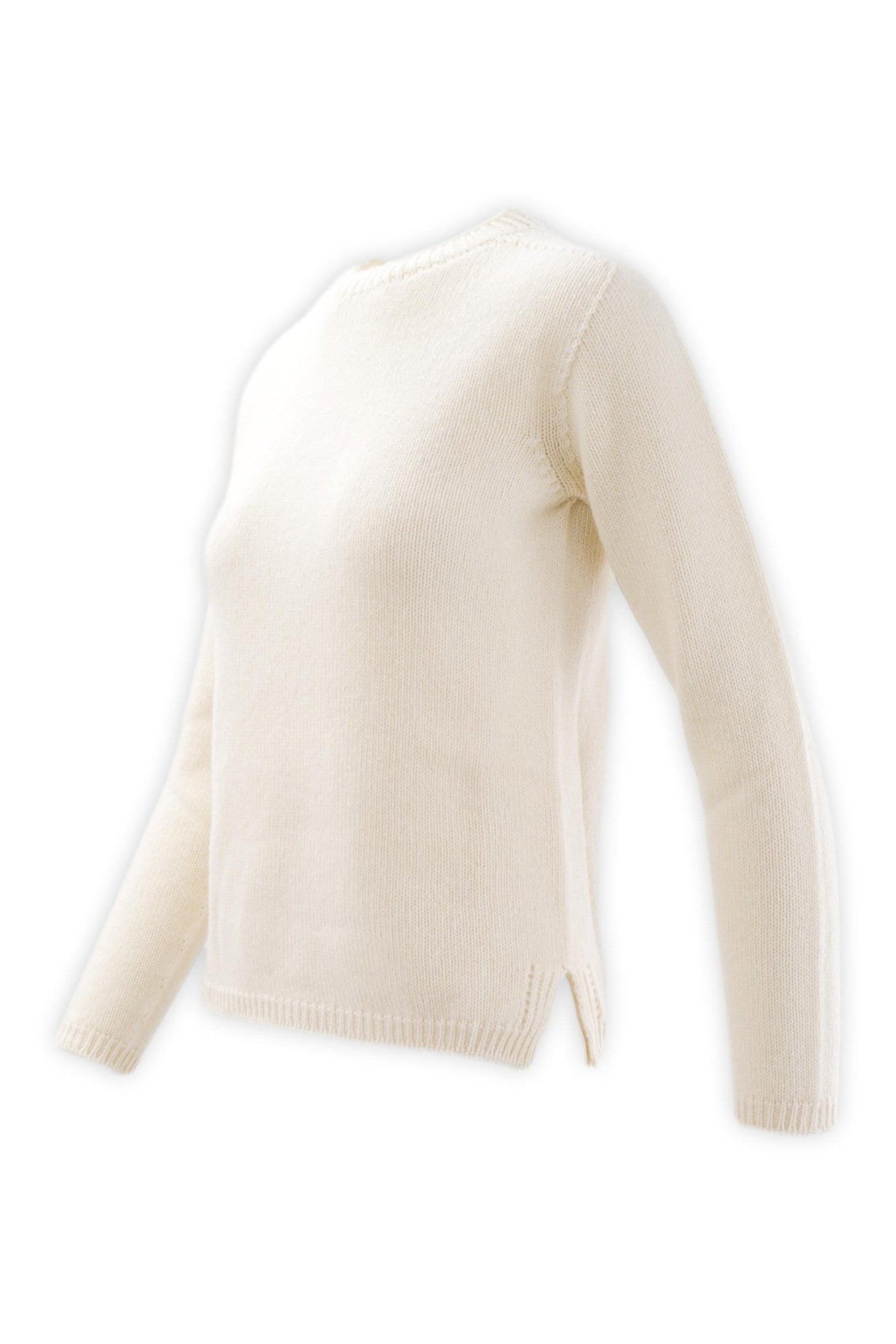 Girocollo in lana e cashmere con vestibilità asciutta