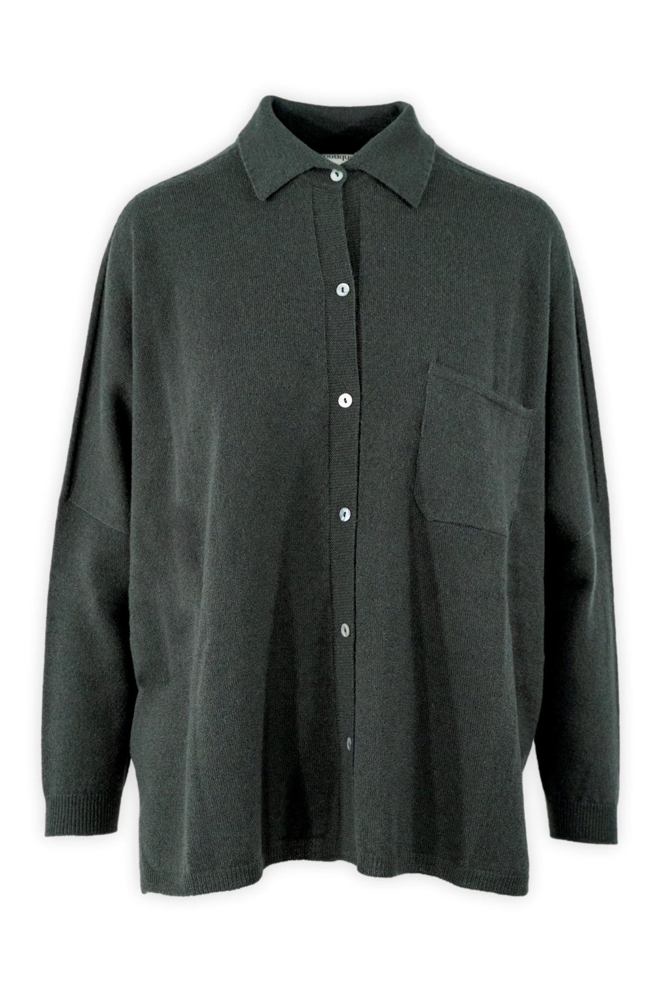 Maxi camicia in lana e cashmere