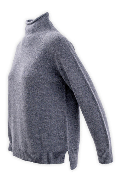 Wool and cashmere crater neck sweater
