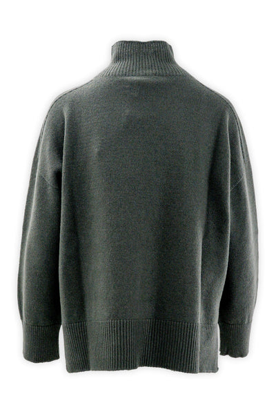 Wool and cashmere crater neck sweater
