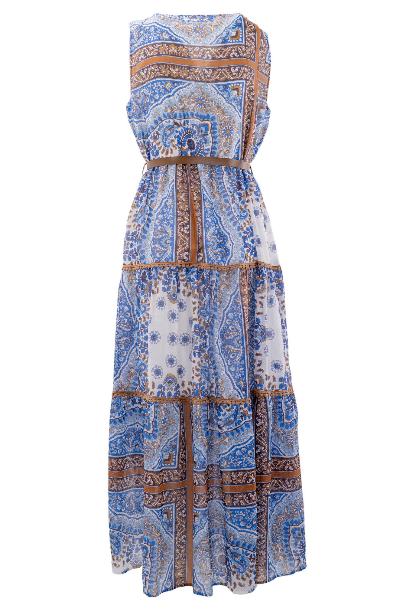 Abito lungo in fantasia Paisley stile boho chic