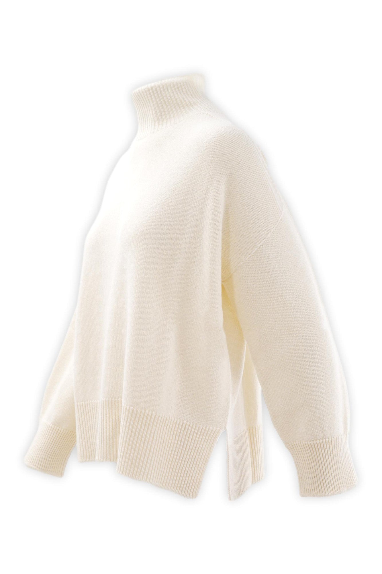 Maglia con collo a cratere in lana e cashmere