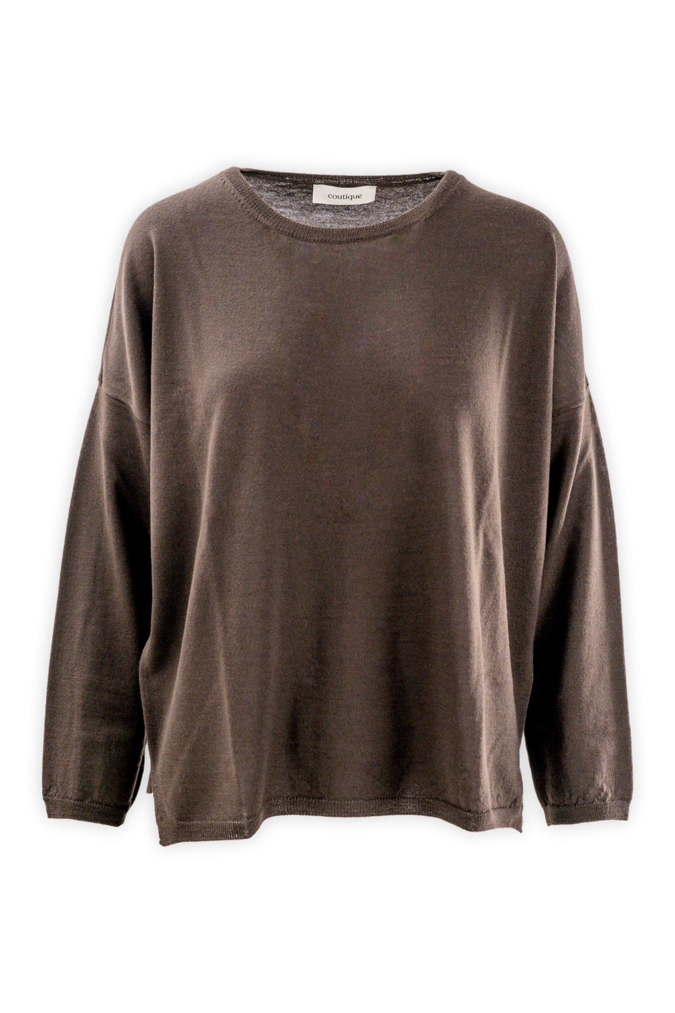 Maglia girocollo in lana pettinata finezza 14