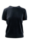 Maglia girocollo mezza manica in pura lana