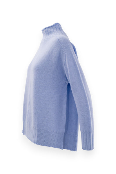 Pure wool volcano collar with back slit