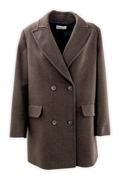 Lined double-breasted midi coat