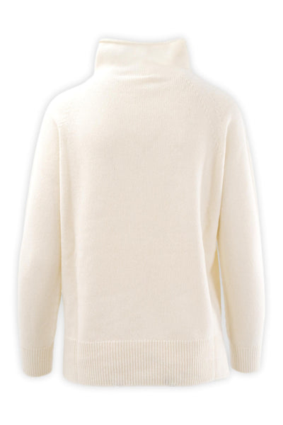 Maglia collo a cratere in lana e cashmere