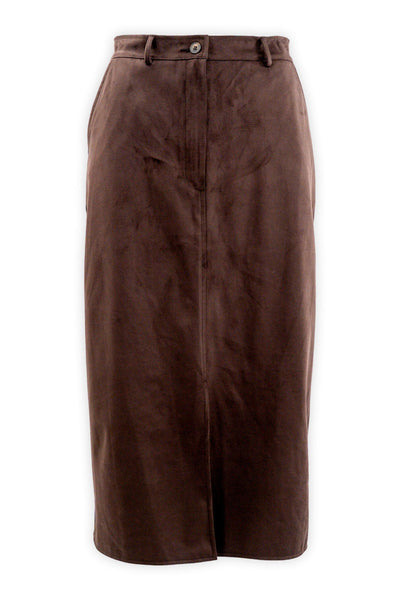 Long alcantara skirt