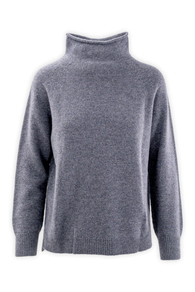 Wool and cashmere crater neck sweater