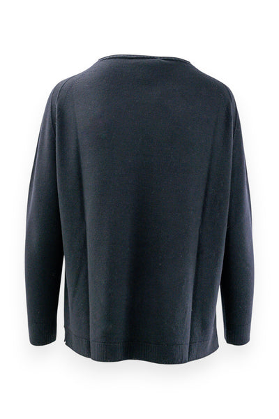 Pure wool crew neck with curl