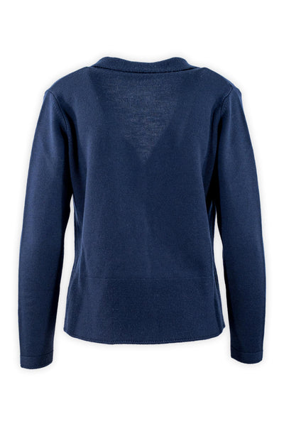 Cardigan con revers e tasche.