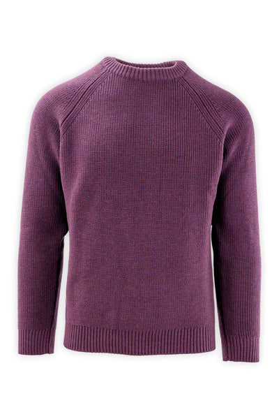 Crew neck sweater in English rib in pure extrafine merino wool.