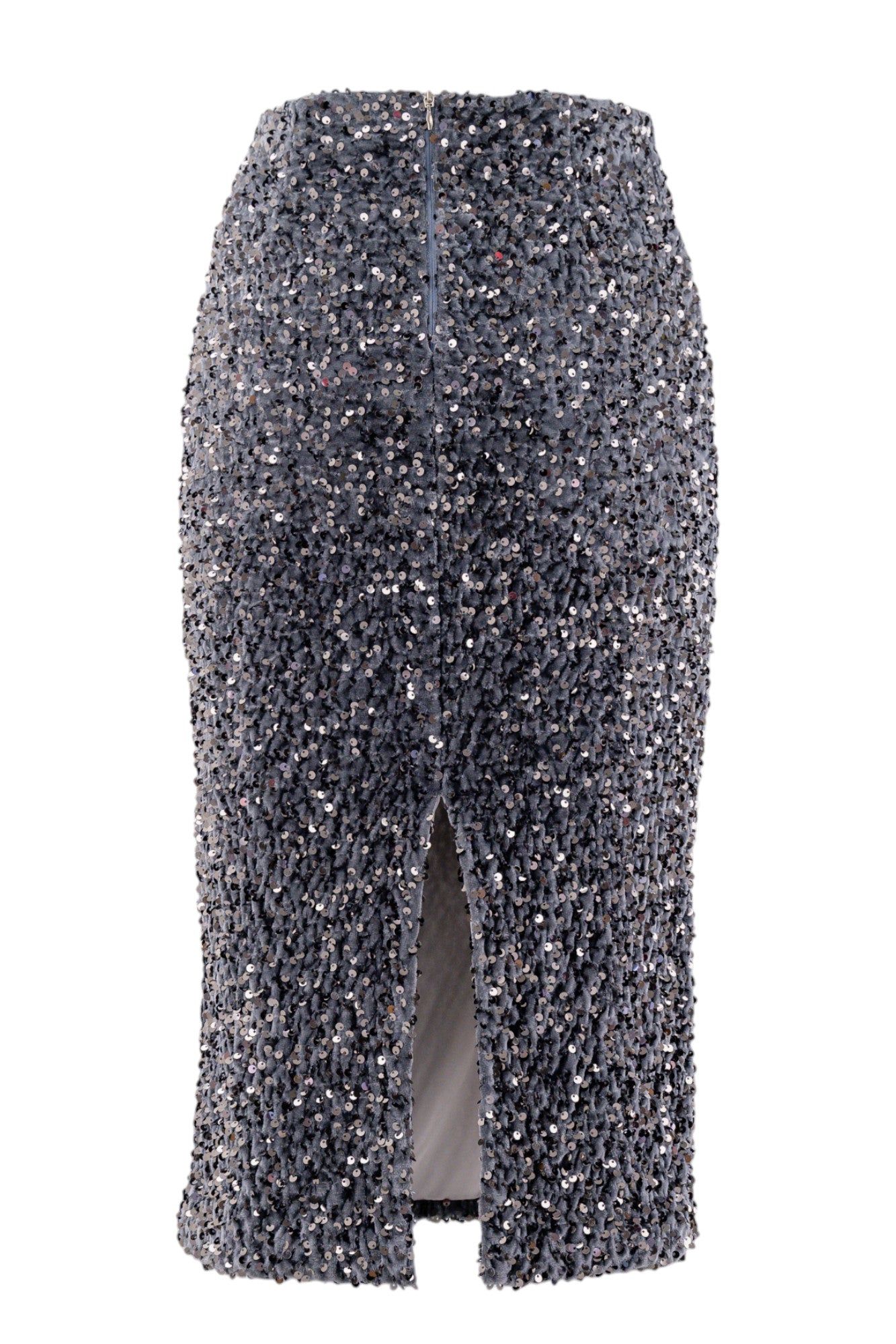 Sequin sheath dress with slit