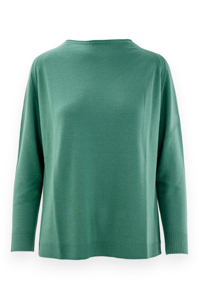 Pure wool crew neck with curl