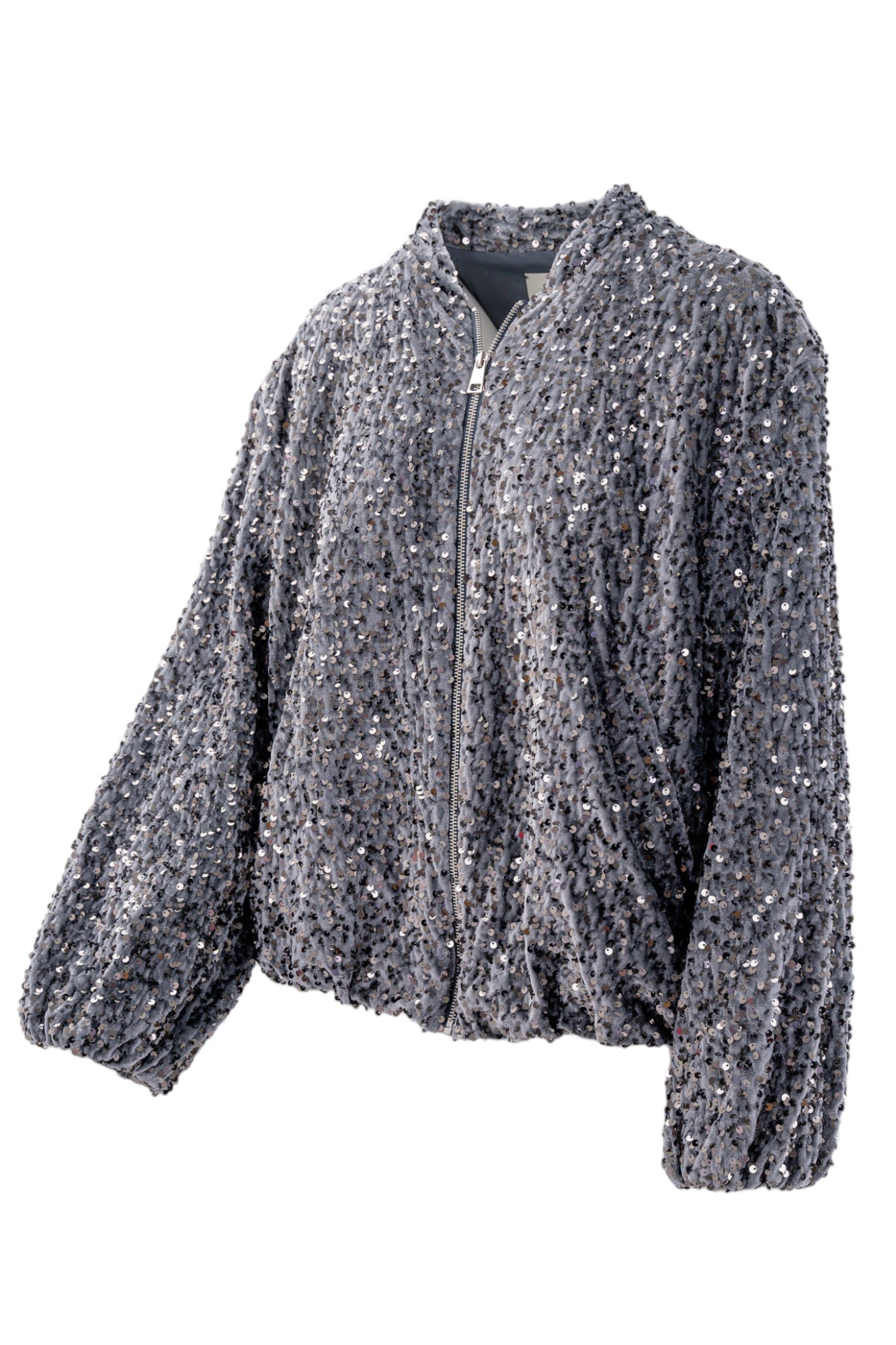 Chenille jacket with sequins