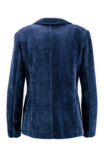 Single-breasted velvet-effect blazer