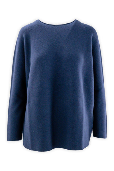 Girocollo over con taglio ad ovetto con lavorazione links