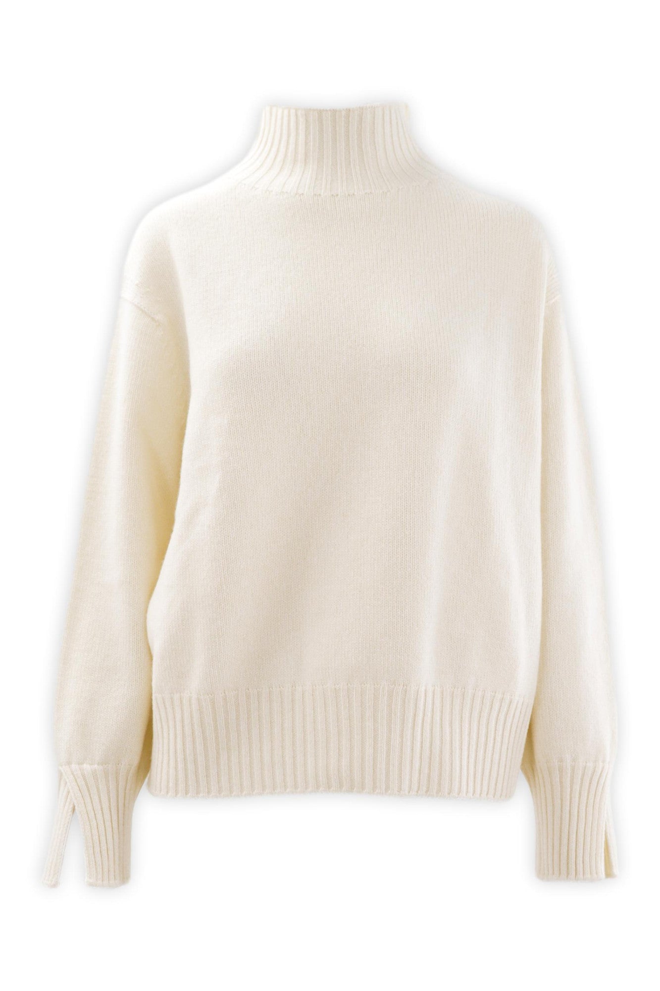 Maglia con collo a cratere in lana e cashmere