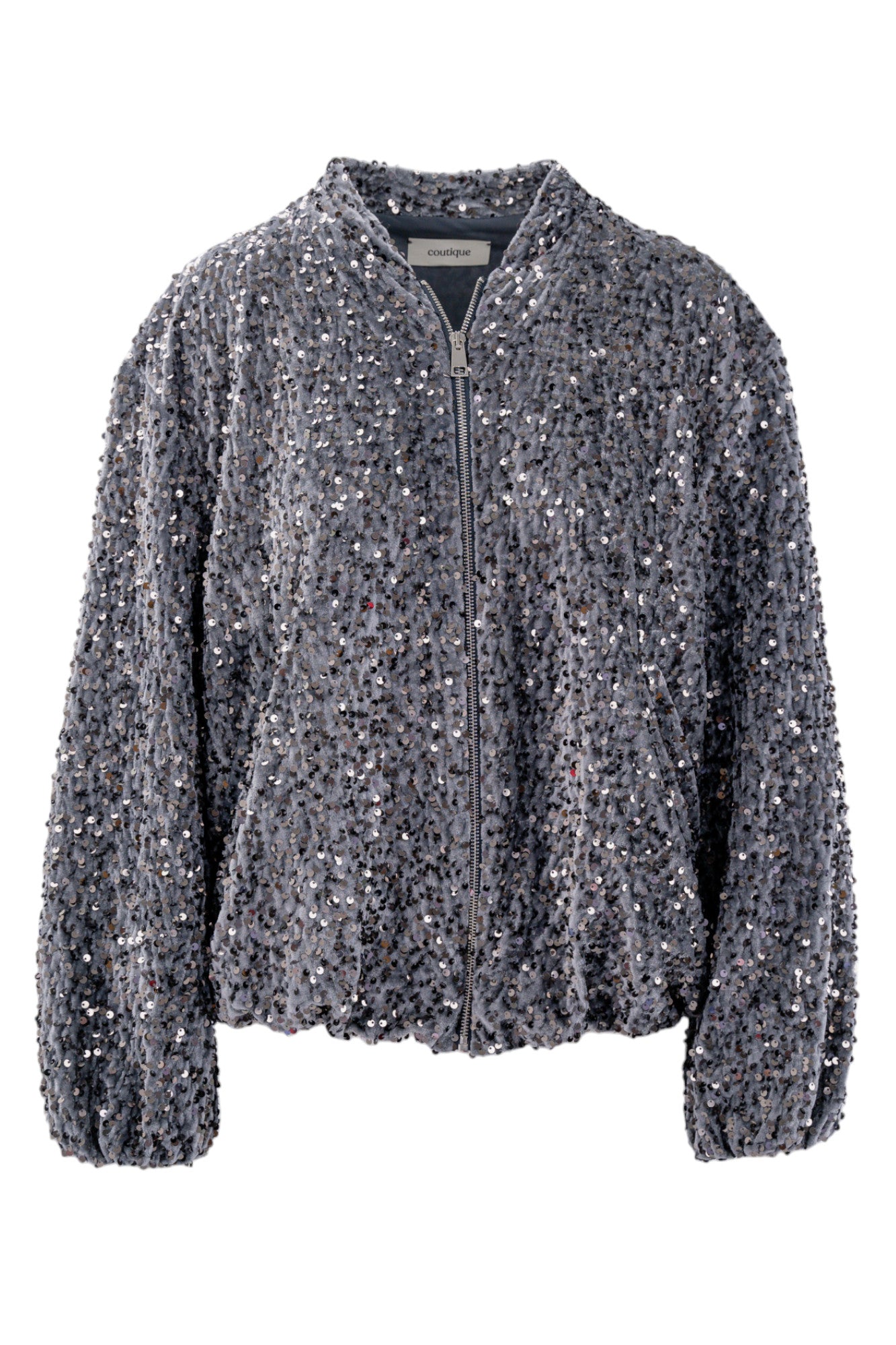 Chenille jacket with sequins