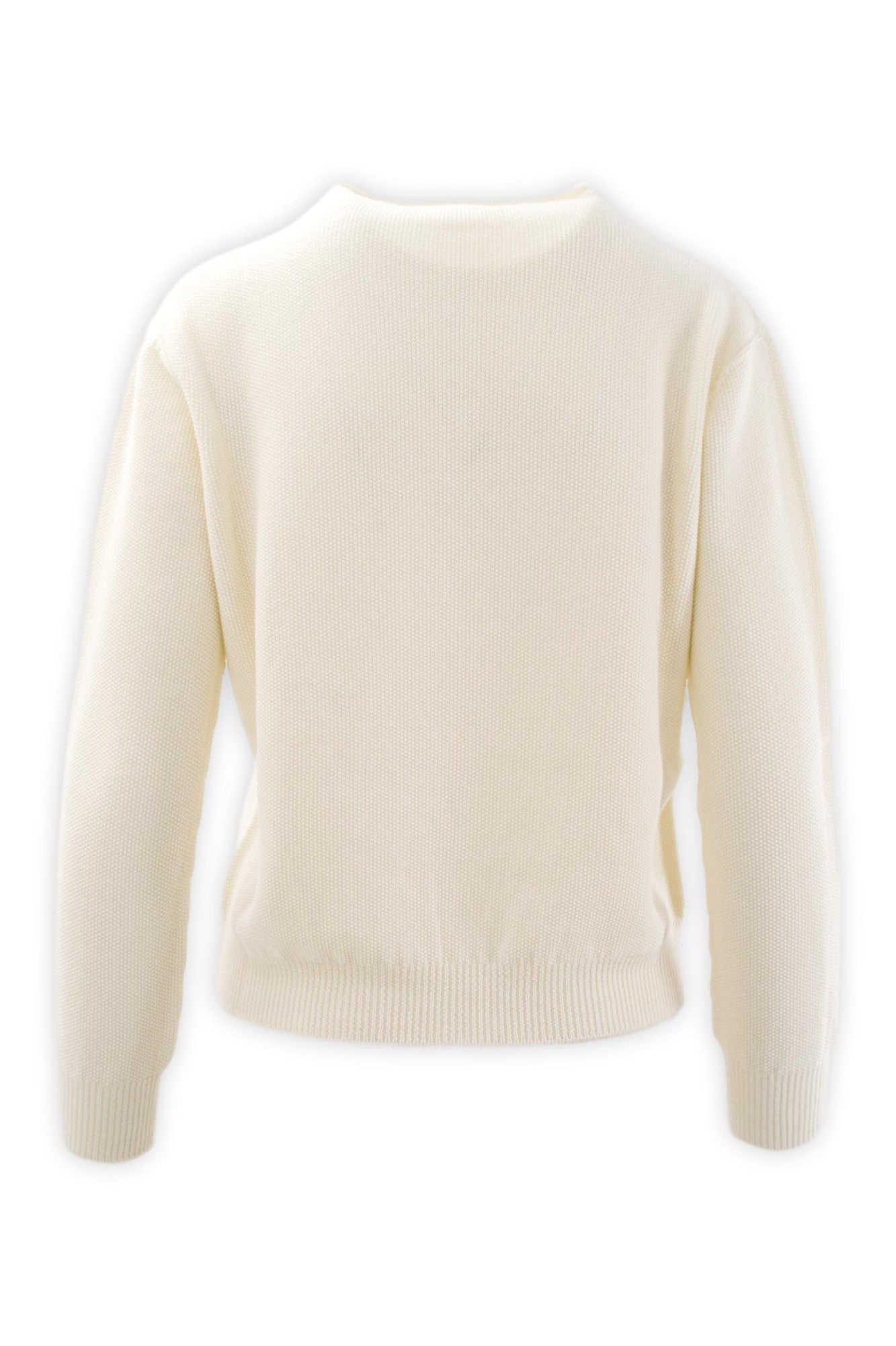 Maglia girocollo in lavorazione riso
