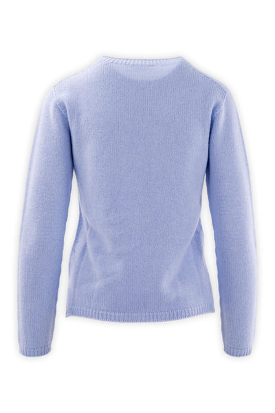 Wool and cashmere crewneck with a slim fit