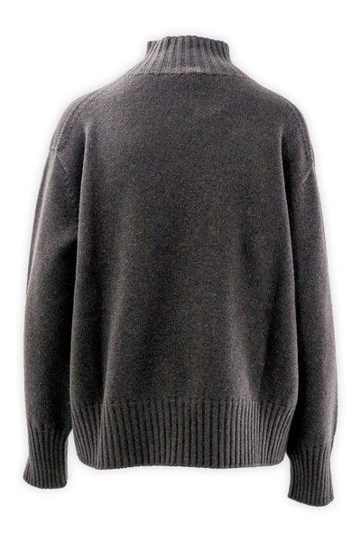 Maglia con collo a cratere in lana e cashmere
