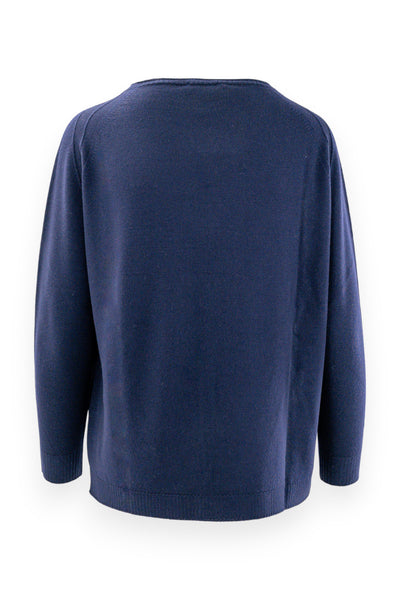 Pure wool crew neck with curl