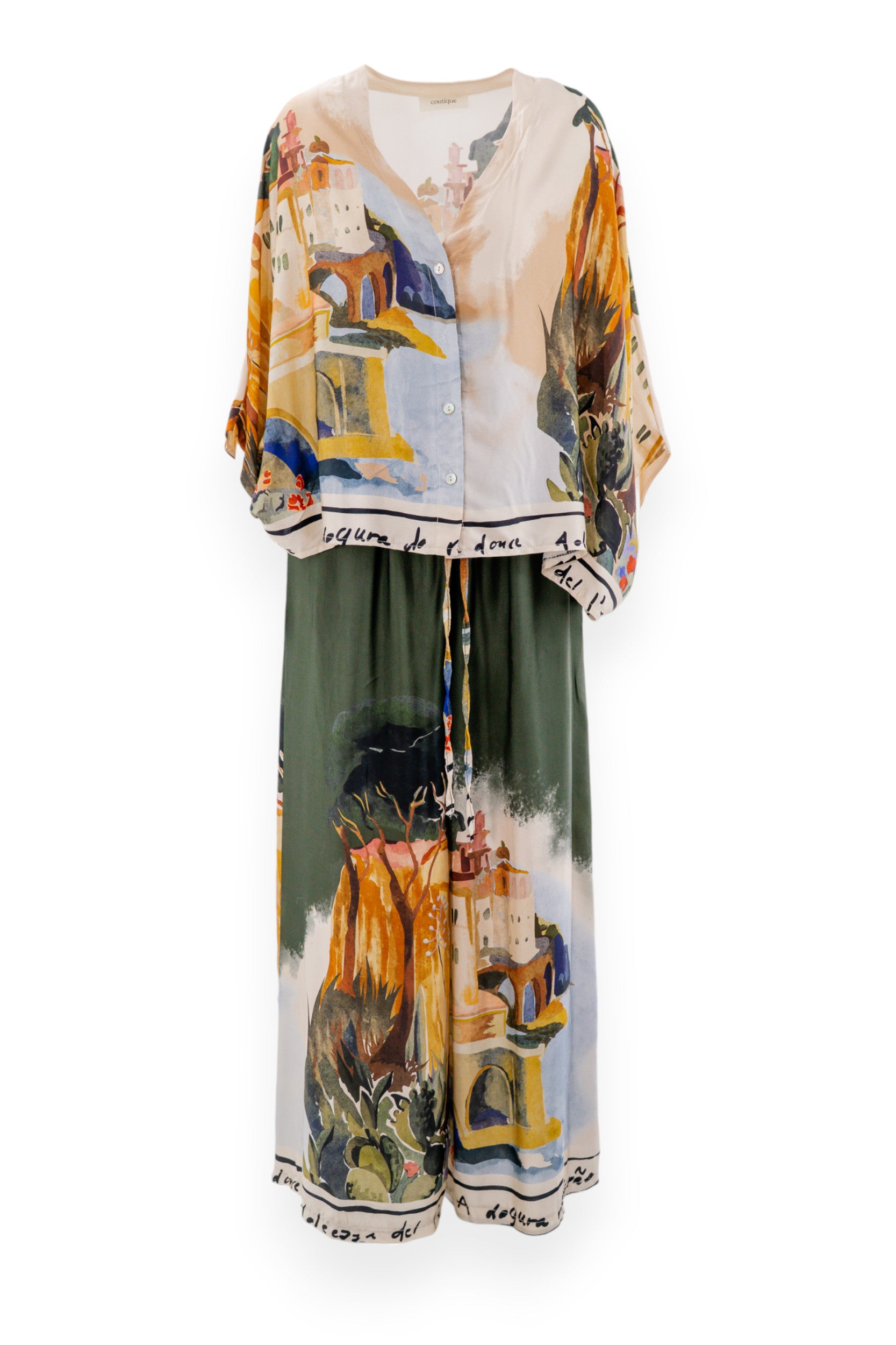Pantalone a palazzo in fantasia