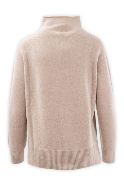Maglia collo a cratere in lana e cashmere
