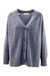 Cardigan in lana e cashmere finezza tre fili