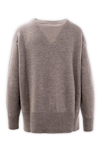 Crewneck in soft wool and cashmere