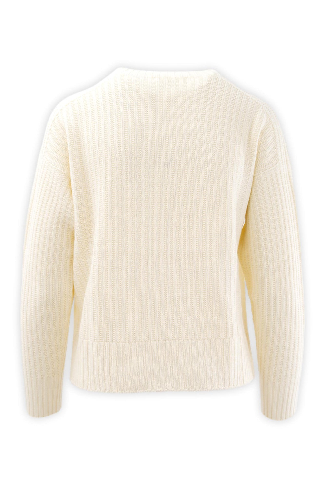 Maglia con trafori in pura lana merinos