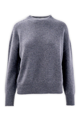 Girocollo in lana e cashmere finezza tre fili