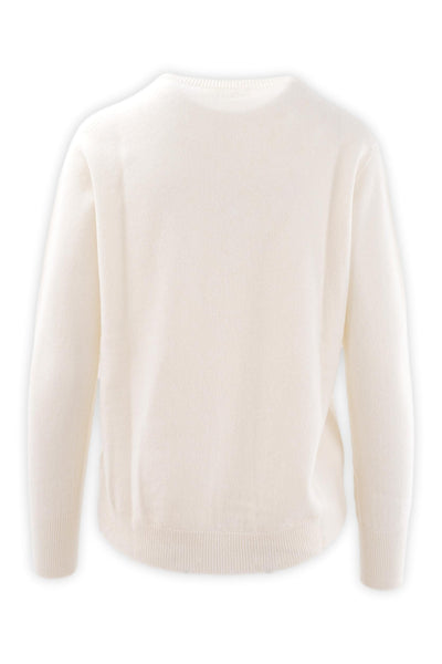 Girocollo in puro cashmere con linea asciutta